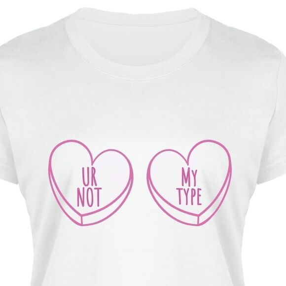 Anti-Valentine’s Day, Conversation Heart Tee, Slim Fit, Size S-3X - Picture 4 of 6